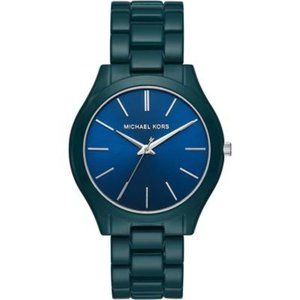 Michael Kors Women's Slim Runway Blue Watch